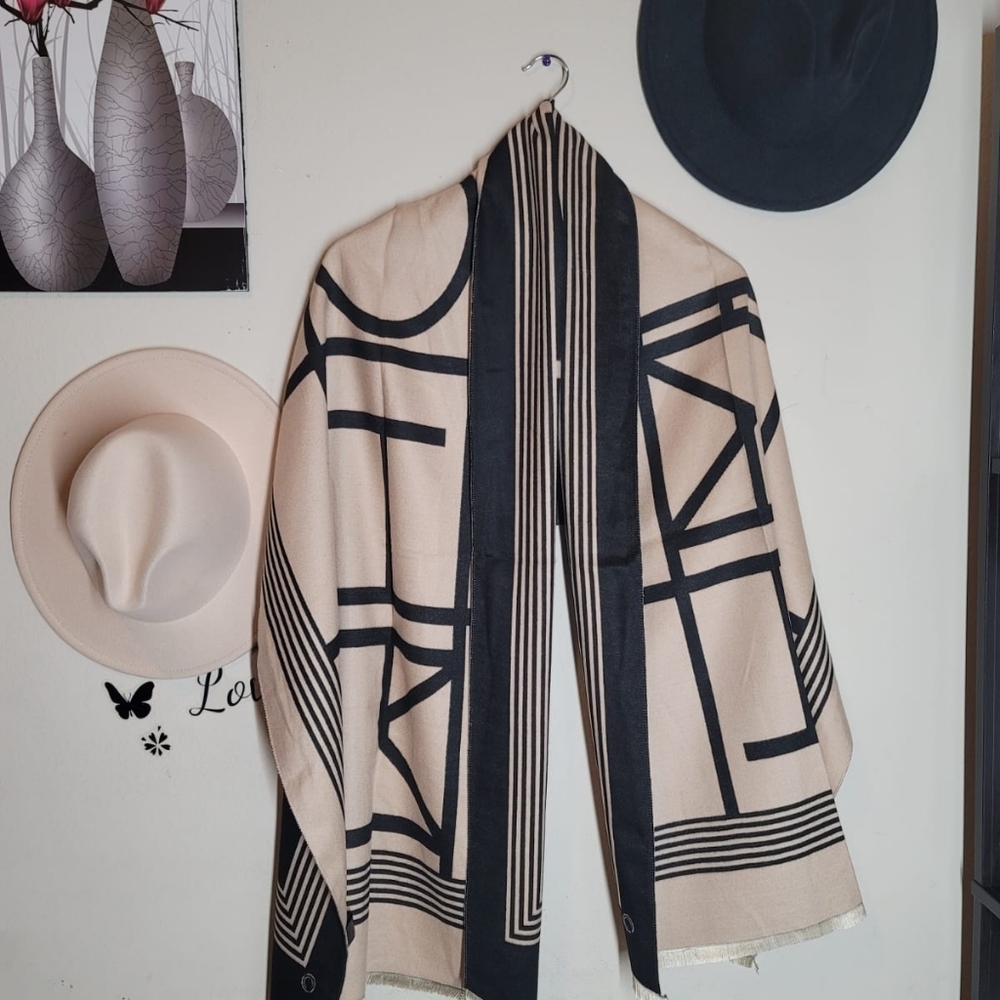 Stylish Reversible large Soft Cozy cashmere/Pashmina - Picture 2 of 2